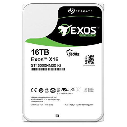 Seagate 16TB EXOS ST16000NM000J 3.5 256MB 7200RPM SATA3 NAS Sabit Disk