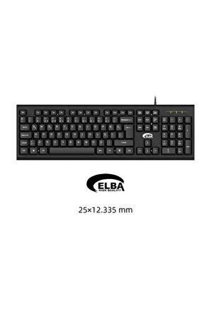 Elba K112 Q Usb Siyah Türkçe Kablolu Standart Klavye