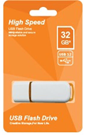 Elba 32GB Plastik Beyaz-Turuncu 3.2 USB Flash Bellek