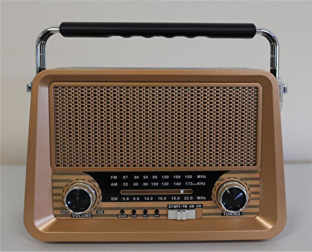 Everton Rt-756  Bluetooth Fm-Usb-Tf-Aux Şarjlı Nostaljik Radyo