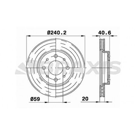Fiat On Fren Diski 500 07> Panda 03> / Ka 08> 1.3 Tdci - Braxıs Ae0036