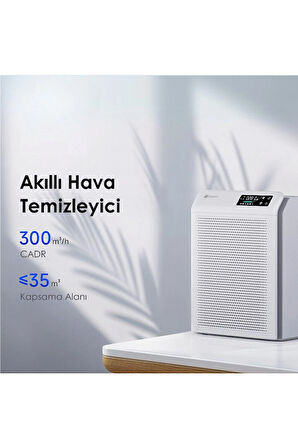PURMED Pure Flat Hava Temizleme Cihazı, Iyonizer, UV, Wi-fi, Yedek Hepa Filtre Hediyeli