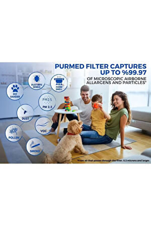 Purmed Beko - Arçelik AP8100 Havamis Hava Temizleyici Uyumlu Hepa Filtre