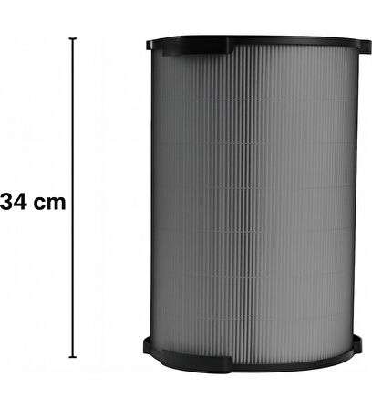 Purmed Electrolux Pure 600 EPO60571DG Uyumlu Hepa ve Karbon Filtre, 34 Cm, Rfıd Özellikli