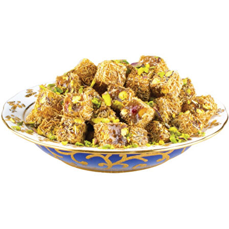 Kadayıf Kaplamalı Çifte Kavrulmuş Antep Fıstıklı Lokum 250 Gr