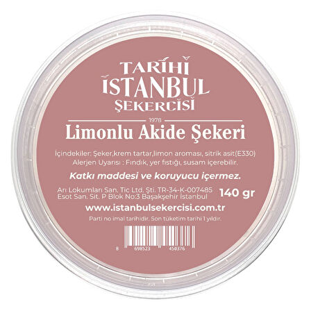 Limonlu Akide Şekeri 140 Gr