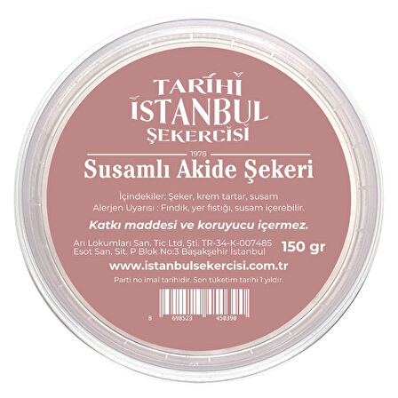 Susamlı Akide Şekeri 150 Gr