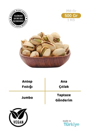 Antep Fıstığı Ana Çıtlak Jumbo 500 Gr