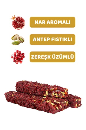Zereşk Üzümü Kaplı Antep Fıstıklı Nar Aromalı Kral Lokum 1KG