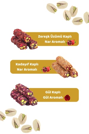 Karışık Antep Fıstıklı Parmak Lokum 400 Gr