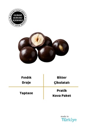 Bitter Çikolata Kaplı Fındık Draje 150 Gr