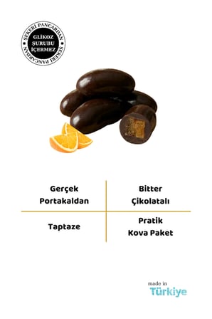 Bitter Çikolata Kaplı Portakal Draje 150 Gr