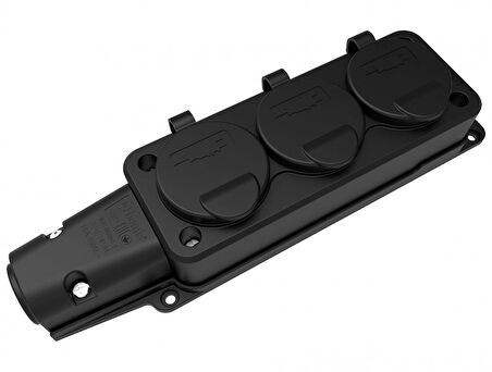 Bemis 1X16A 220V Kauçuk Üçlü Grup Priz