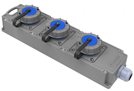 BEMİS IP67 3 lü grup priz Tribox BG6-1010-1010