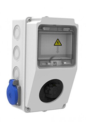 Bemis BD1-2101-2020 IP44 Ön 1 Delikli Yan 2x1/16A 220V V5 Kombinasyon Kutusu