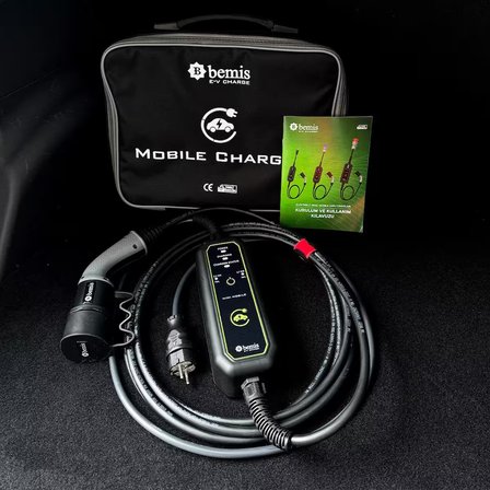 Bemis Mini Mobil Taşınabilir Elektrikli Araç Şarj Cihazı – 2,3 Kw / 3,7 Kw – 15 Metre – Çanta Hediye