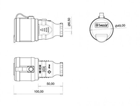 Bemis 1X16A 220V Kauçuk Uzatma Priz