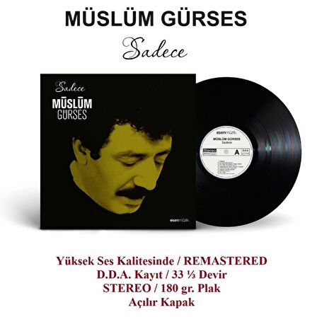 Müslüm Gürses - Sadece  (Plak)  