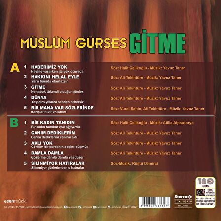 Müslüm Gürses - Gitme +Özel tasarımlı iç zarf (Pla k)