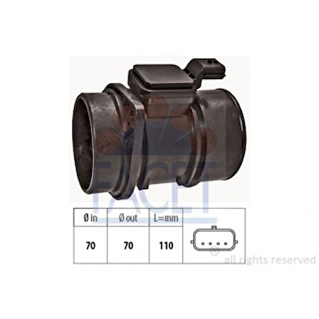 Renault Hava Akıs Metre Renault Clio Kangoo Logan 1.5dci K9k,  Mercedes Citan 415 12> - Facet 10.1454