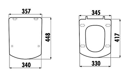 Creavit Sorti Duroplast Metal Menteşeli Klozet Kapağı KC2102.01