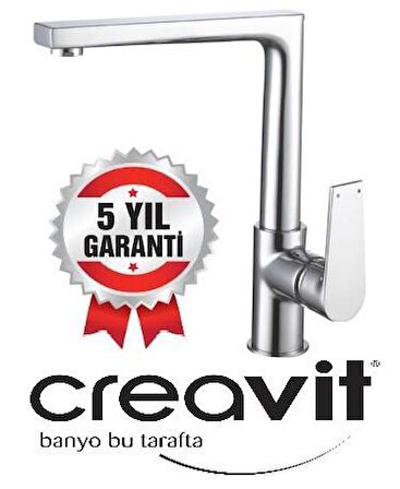 Creavit Sr8500 Sharp Lüx Evye Mutfak Bataryası Krom