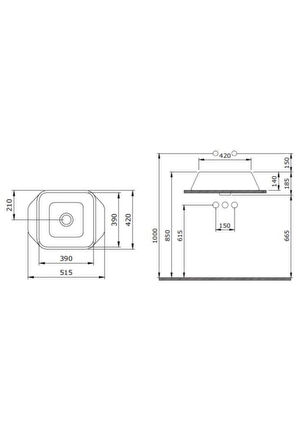 Firenze Çanak Lavabo Mat Kahve 1005-025-0125