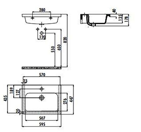 Creavit İpek 45x60 cm Etajerli Mobilya Dolap Uyumlu Lavabo IP060