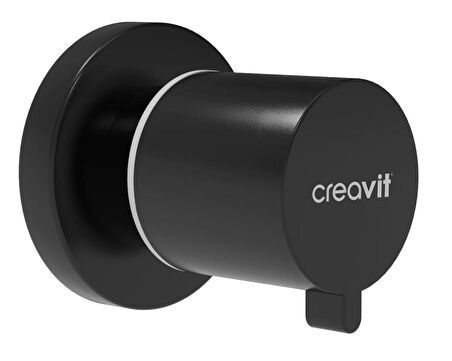 Creavi̇t AC50L.SYM Siyah Mat Aç-Kapa Ara Kesme Valfi 1/2' 