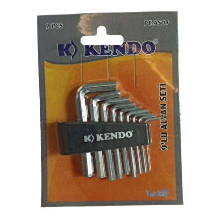 Kendo Kas902 Alyan Anahtar Seti 1,5-8 mm - 9 Parça