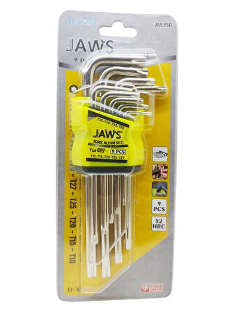 Nalburkent Jaws Tork Alyan Seti Takımı 9 Parça Profesyonel Yerli Üretim JAS150