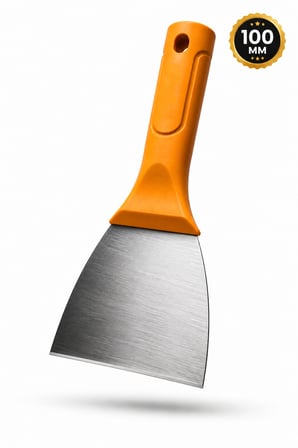 Paslanmaz Çelik Spatula 100 mm Boya Kazıma Macun Çekme Alçı ve Silikon Temizleme Malası