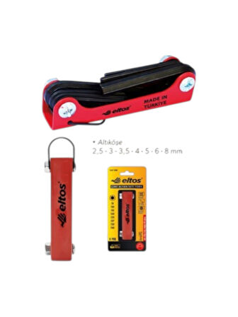 Nalburkent Eltos Çakı Alyan Allen Seti 7 Parça 2.5-8 mm Kompakt Yerli Üretim