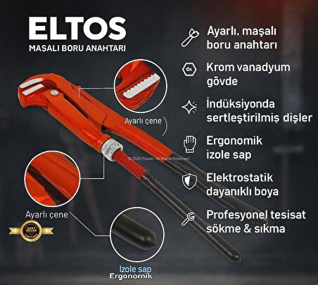 ELTOS MAŞALI BORU ANAHTARI 2"