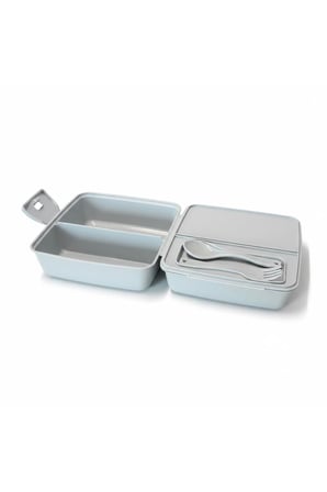 Bölmeli Saklama ve Yemek Kabı – BPA’sız Sağlıklı – Kilit Kapak – Taşınabilir Lunchbox- Açık Gri Renk