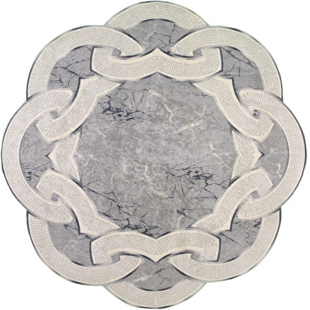 Vitaus Kaymaz Tabanlı Yıkanabilir Halı FGR-S416-Yuvarlak-160x160