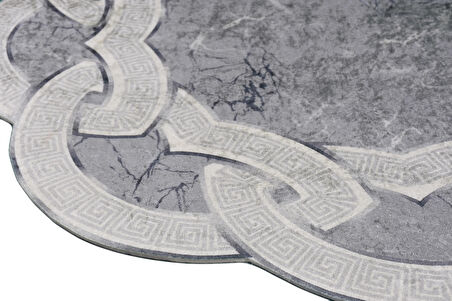 Vitaus Kaymaz Tabanlı Yıkanabilir Halı FGR-S416-Yuvarlak-160x160