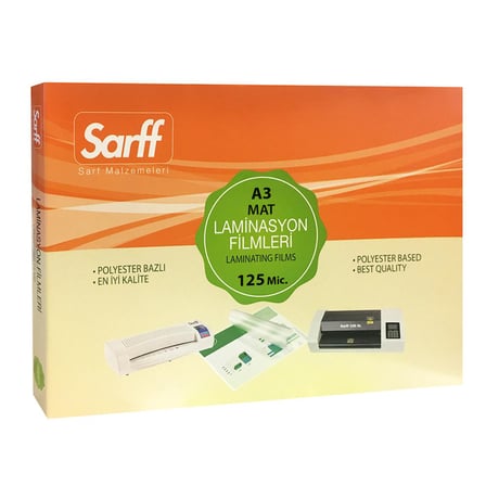 SARFF 125mic A3(426X303) MAT LAMİNASYON FİLMİ (100 ADET)