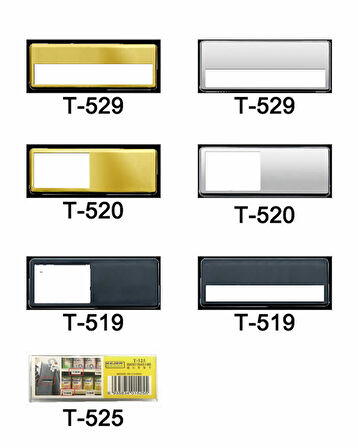 KEJEA T-519S MIKNATISLI İSİMLİK GÜMÜŞ - 70X25MM - 25ADET