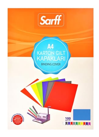 SARFF KARTON KAPAK DESENLİ MAVİ 100AD