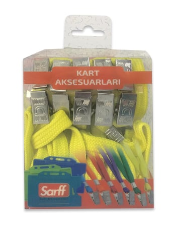 SARFF METAL KLİPSLİ SARI ASKI İPİ BLİSTER - 10ADET