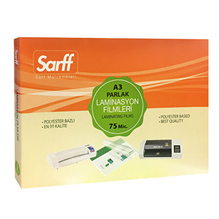SARFF 75MIC LAMİNASYON FİLMLERİ - A3(426X303MM) - 100ADET