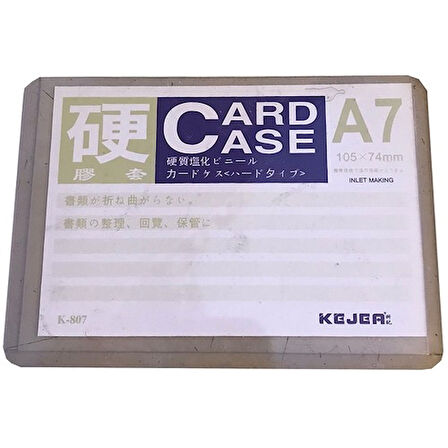 SARFF YATAY KART KORUYUCU ŞEFFAF SERT PLASTİK 30 ADET (85X120 MM)