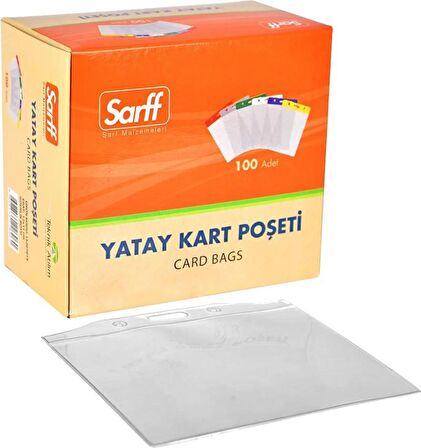 SARFF 12X11CM YATAY GÜVENLİK KART POŞETİ - 100ADET