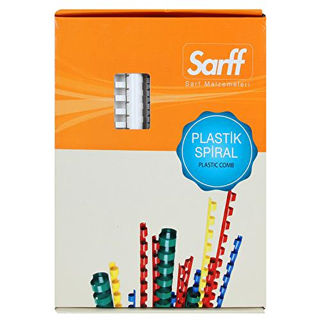 SARFF 18mm BEYAZ PLASTİK SPİRAL KUTU (100 ADET)