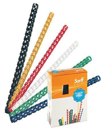 Sarff 18mm.MAVİ DELUX Plastik Spiral 100  Adet.
