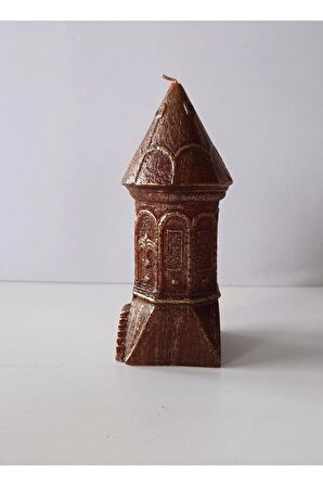 Galata Kulesi Mum 20x8x8 cm 500 gr Bordo