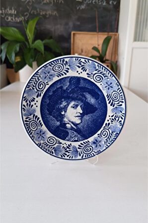 Nurantik Rembrandt Antika Porselen Duvar Tabağı 23 cm