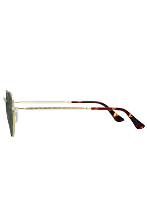 Vogs  Polarize Altıgen Güneş Gözlüğü 630-a Altın Gözlük Yeşil Cam