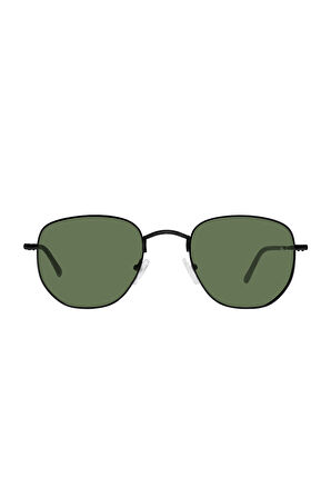 Vogs  Polarize Altıgen Güneş Gözlüğü 630-a Siyah Gözlük Yeşil Cam